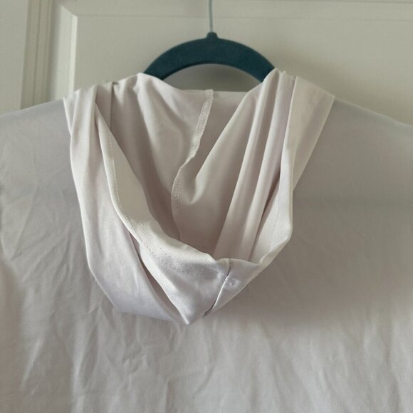 Adidas Collab White Zip-Up Hooded Vest Colorful 3 Stripes Women's Size XL Sporty - Picture 9 of 16